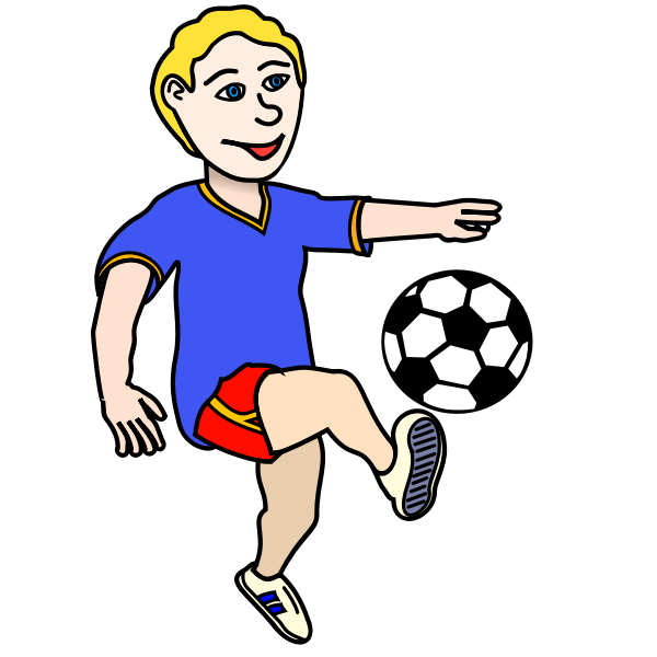 SVG Boy playing soccer vector image