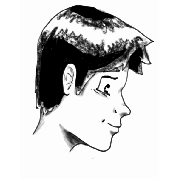 SVG Boy profile portrait vector image