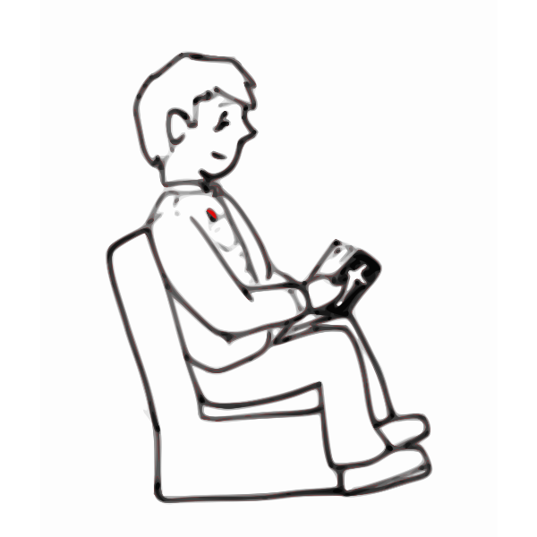 SVG Boy sitting reading vector image