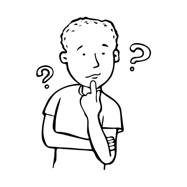 SVG Boy Thinking of Question