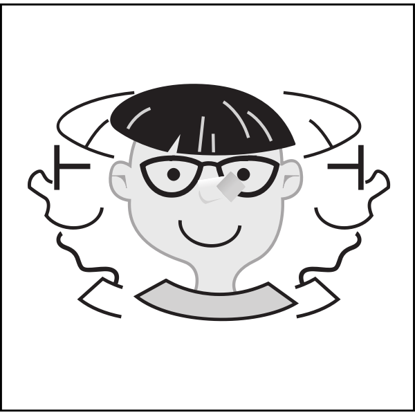 SVG Boy turning head vector illustration