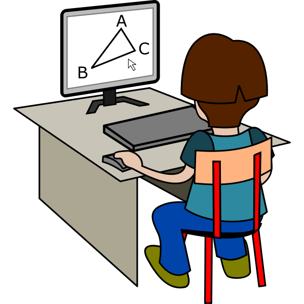 SVG Boy using computer vector drawing