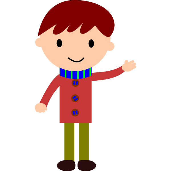 SVG Boy waving hand