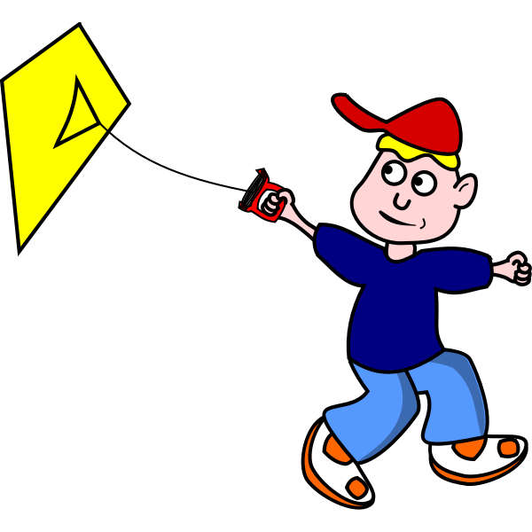 SVG Boy with a kite