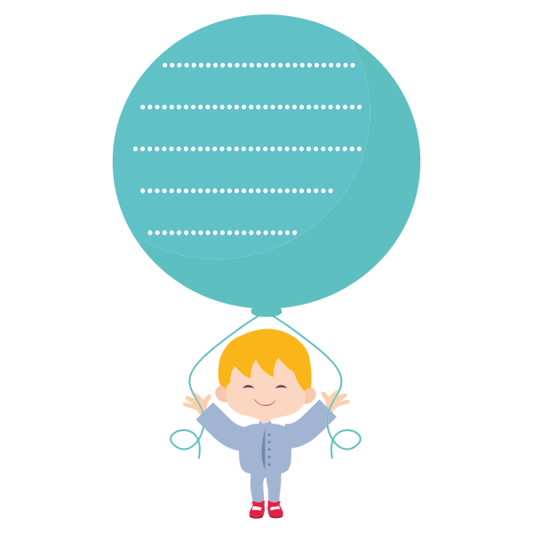SVG Boy with big text balloon