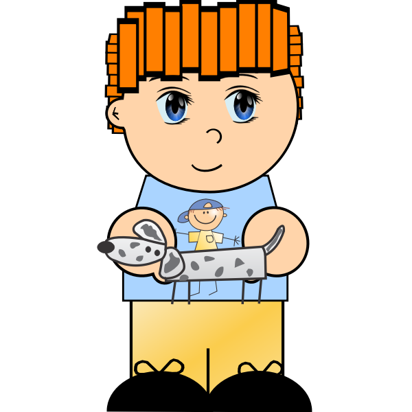 SVG Boy with dog