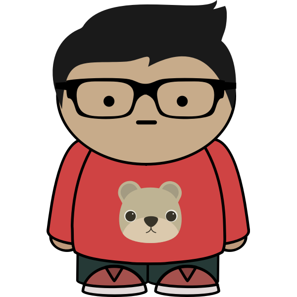 SVG Boy with glasses