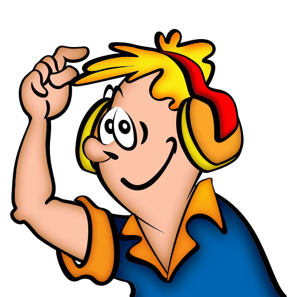 SVG Boy with headphones vector graphics