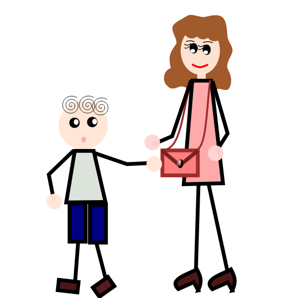 SVG Boy with mum
