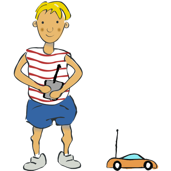 SVG Boy with RC Car