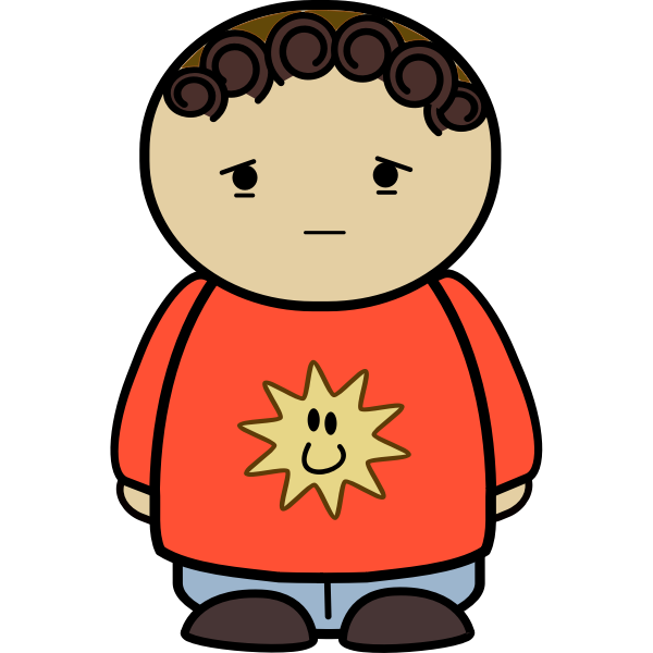 SVG Boy with sad face