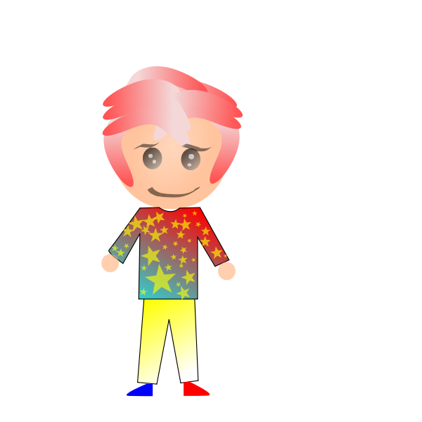 SVG Boy with starry shirt