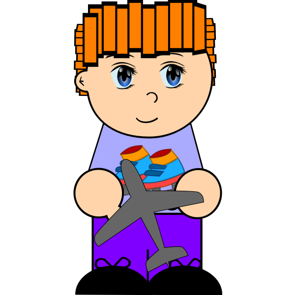 SVG Boy with toy