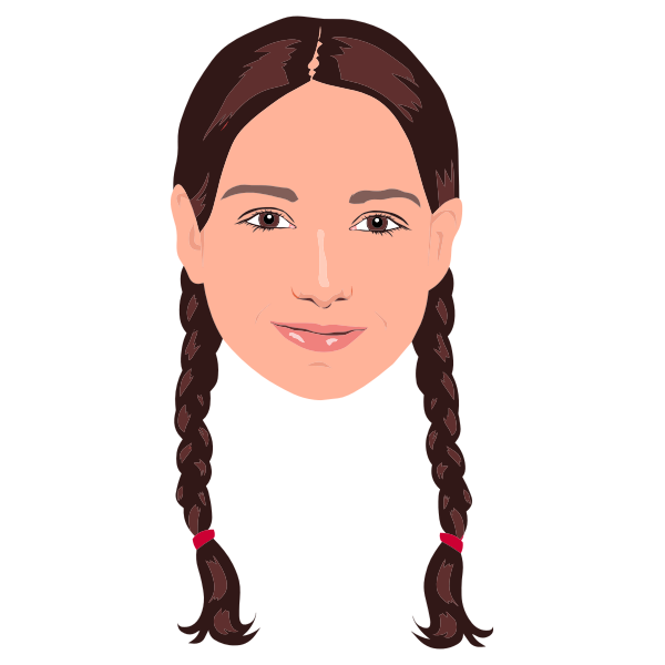 SVG Braided hair on girl