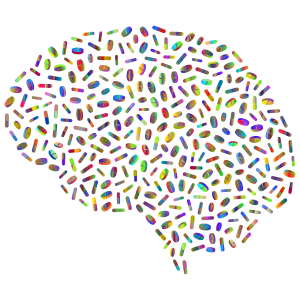 SVG Brain pills in color