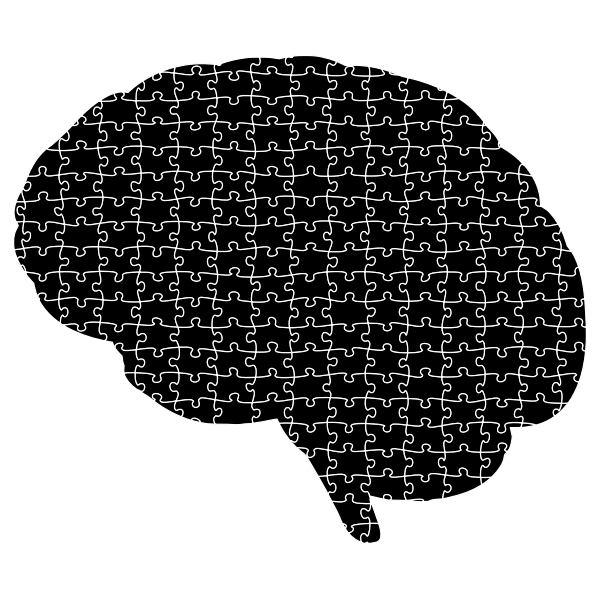 SVG Brain puzzle silhouette