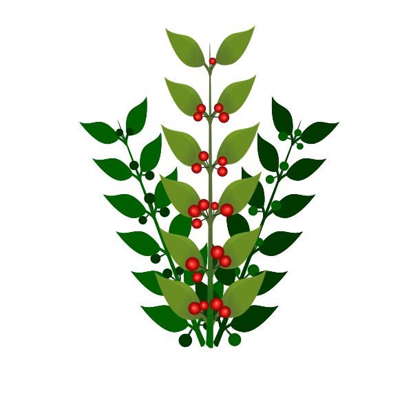 SVG Branch with berries vector illustration
