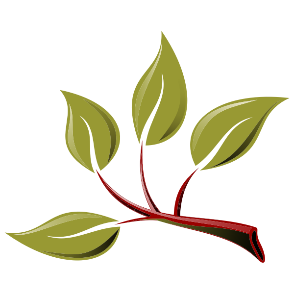 SVG Branch with leaves