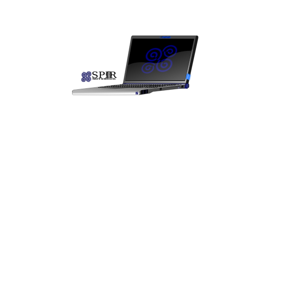 SVG Branded laptop vector image