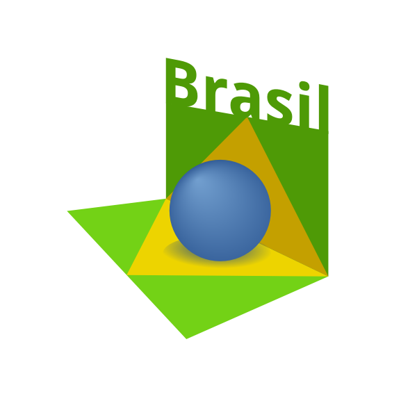 SVG Brazil flag art 3D vector image
