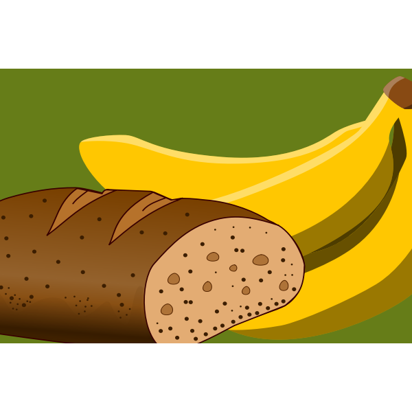 SVG Bread and banana image