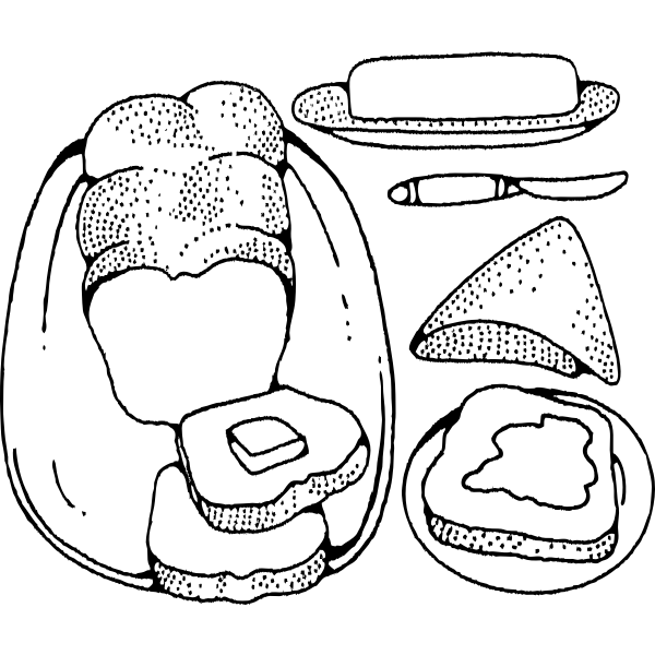 SVG Bread and butter vector drawing