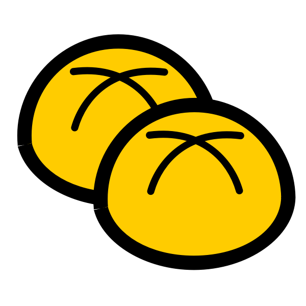 SVG Bread buns icon vector illustration