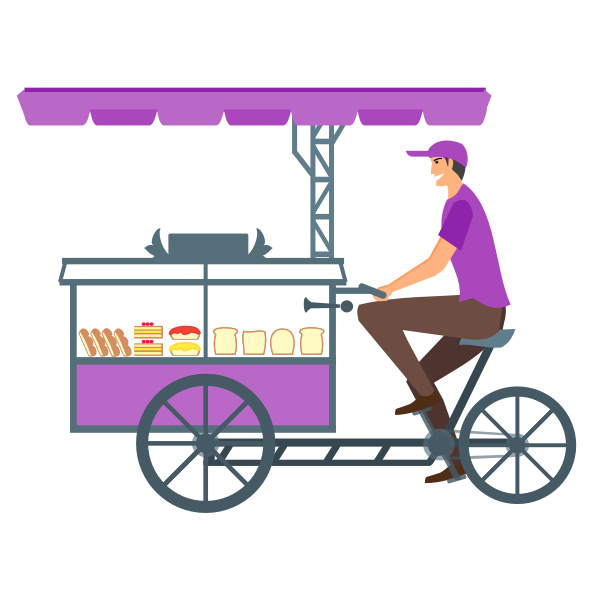 SVG Bread seller vector image