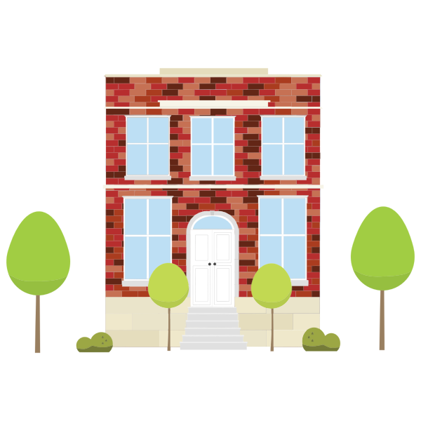SVG Brick Home Front