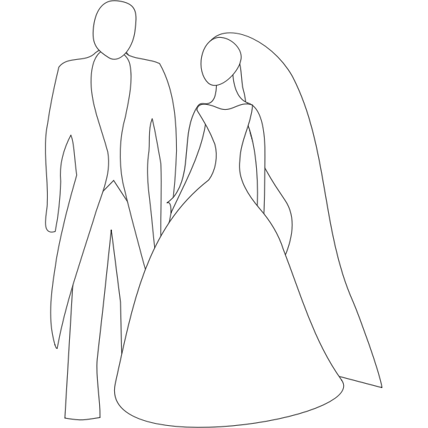 SVG Bride and Groom