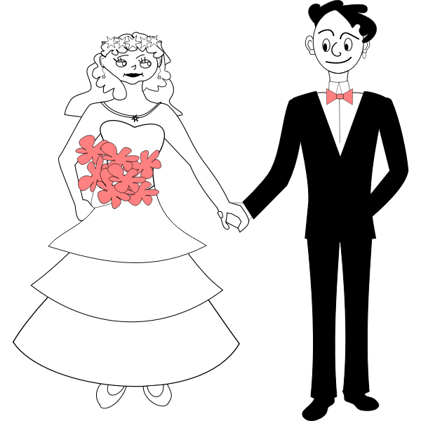 SVG Bride and Groom