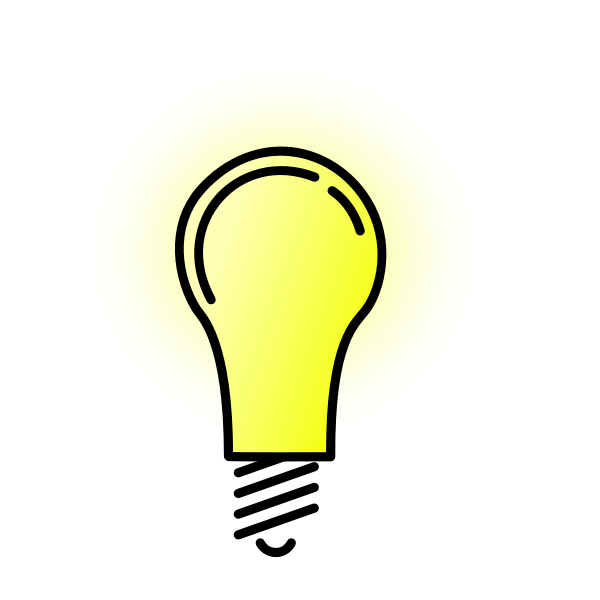 SVG Bright lightbulb vector image