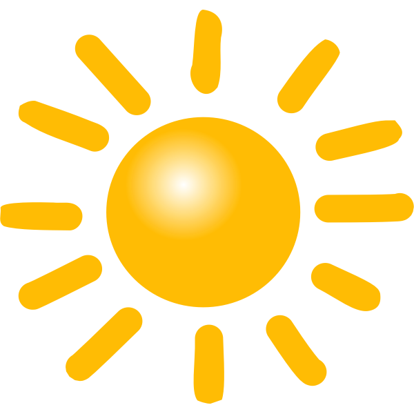 SVG Bright sun vector drawing