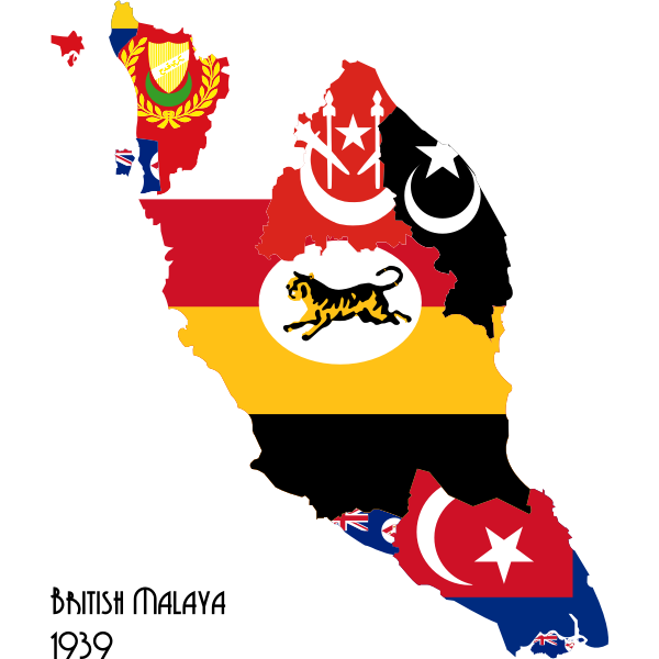 SVG british malaya flag map