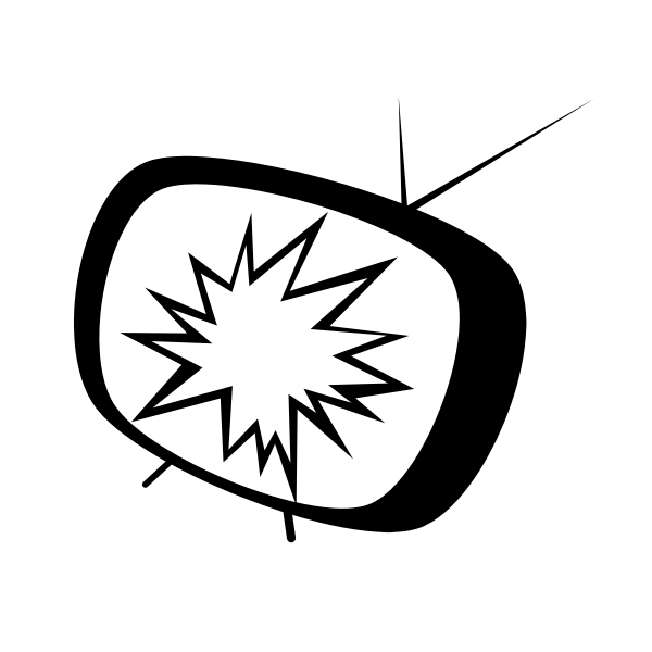 SVG Broken cartoon TV set vector image