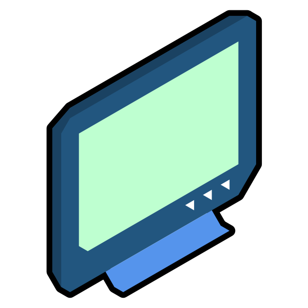 SVG Broken color TV set vector image