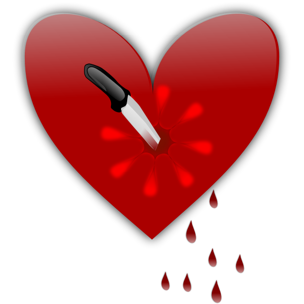 SVG Broken heart vector clip art graphics