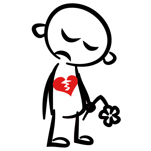 SVG Broken-hearted man