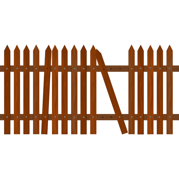 SVG Broken picket fence