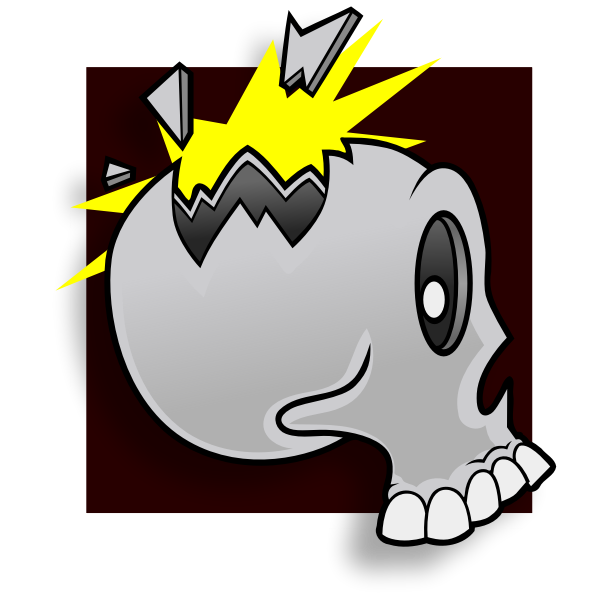 SVG Broken skull