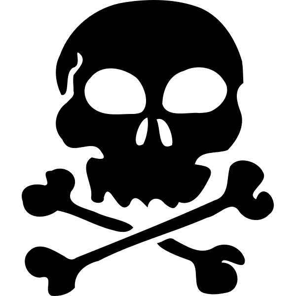 SVG Broken skull and bones