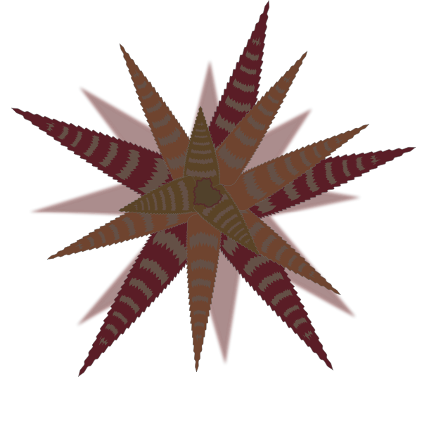 SVG Bromelia plant brown leaves