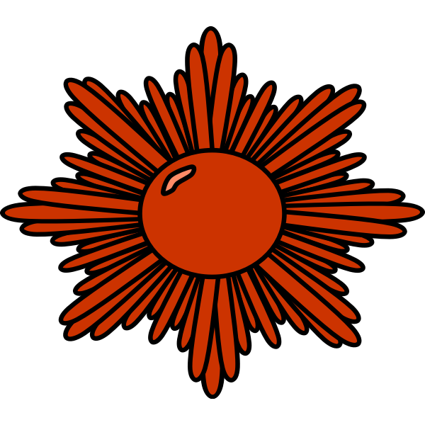 SVG Bronze starburst vector drawing