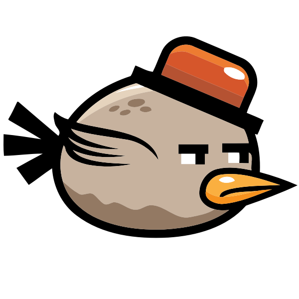 SVG Brow-feathered bird
