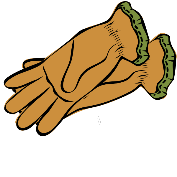 SVG Brown and green gloves