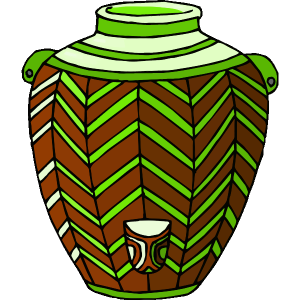 SVG Brown and green pot