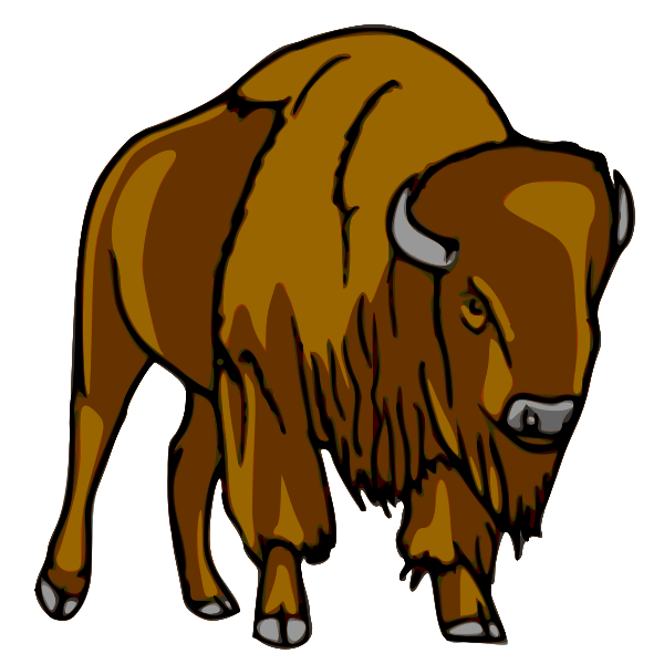 SVG Brown bison drawing