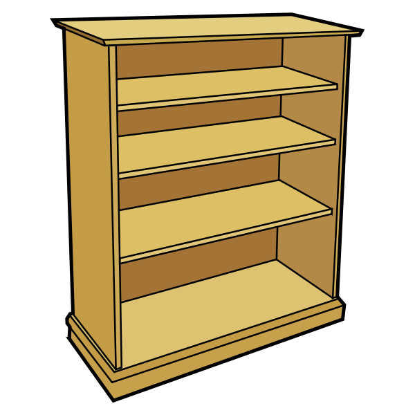 SVG Brown book case image