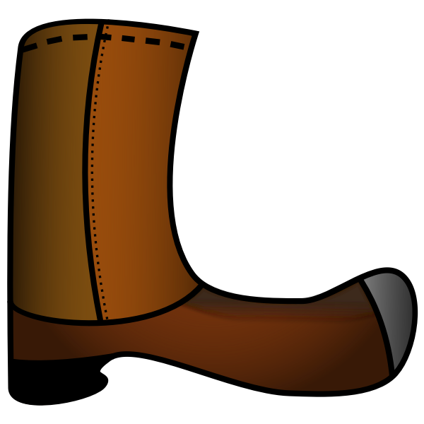 SVG Brown boot vector image