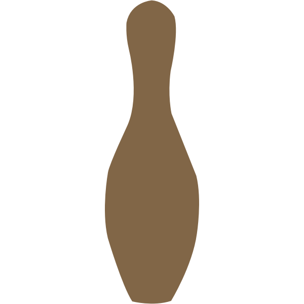 SVG Brown bowling pin vector image